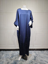 Navy sparkle batwing abaya