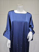 Navy sparkle batwing abaya